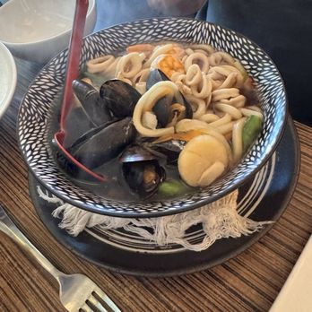 Hachi - Seafood udon... needs more seafood but the noodles were yummy - Sushi Bars Near Me - Chalfont, Pennsylvania