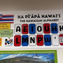 Hawaii State Public Library System - Kailua - Kona Library - Hawaiian language resources (scan the QR codes)