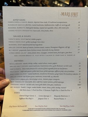 Menu photo 2 The Marlowe Knoxville, TN Menu photo 2 The Marlowe Knoxville, TN