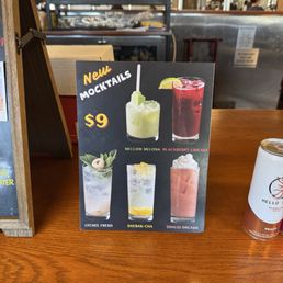 Mocktails menu Mocktails menu