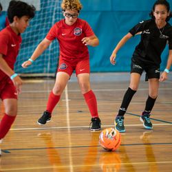 SFK Soccer Academy - Futsal intensity! Quick touches, sharp turns, and nonstop action. SFK players train to compete at the highest level.