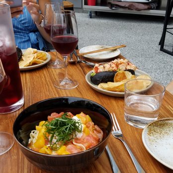 Pagu - Chilled Tomato Mazemen with egg, Lobster Rolls, and Red Sangria - Japanese Near Me - Cambridge, Massachusetts