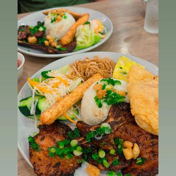 Com Tam Dat Thanh - Pork chop rice with shrimp paste and beans curd , steam egg and shredded pork skin - Vietnamese Near Me - San Jose, California