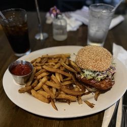 Easy Tiger - Panko chicken sandwich and side of fries