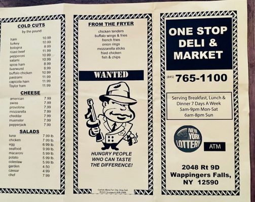 Menu photo 4 One Stop Deli & Market Wappingers Falls, NY Menu photo 4 One Stop Deli & Market Wappingers Falls, NY