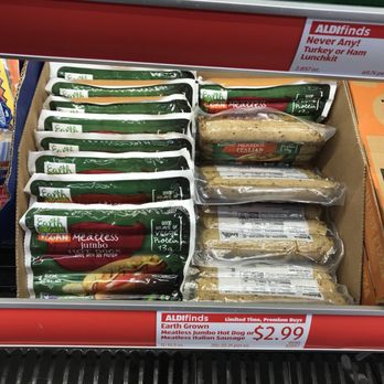 ALDI - Only the Jumbo hot dogs are vegan, the Italian sausages have egg and are vegetarian - Grocery Near Me - Vista, California