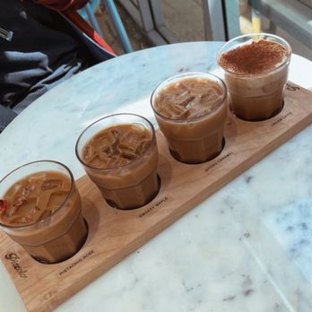 Piccolo Coffee - Latte flight - Coffee & Tea Near Me - Brea, California Piccolo Coffee - Latte flight - Coffee & Tea Near Me - Brea, California
