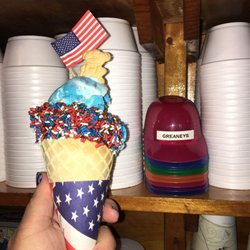 Greaney's Fruits & Vegetables Half Mast Creamery - Greaneys Patriotic Ice Cream!