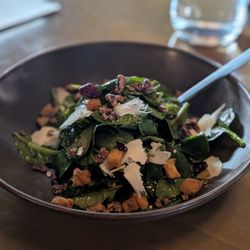 Carson Kitchen - @endoedibles on Instagram 12/28/25 Warm Spinach Salad - pecan, apple, dried cranberry