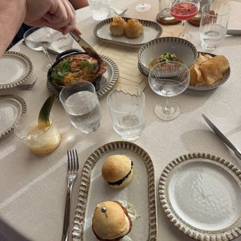 Theodosia - Tomato pie, down east rolls, tuna tartare - Seafood Near Me - Duck, North Carolina Theodosia - Tomato pie, down east rolls, tuna tartare - Seafood Near Me - Duck, North Carolina