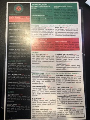 Menu photo 3 Two Keys Tavern Ladson, SC