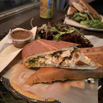 Stardust Video & Coffee - Grinderman pressed sandwich with balsamic and mixed greens - Coffee & Tea Near Me - Orlando, Florida Stardust Video & Coffee - Grinderman pressed sandwich with balsamic and mixed greens - Coffee & Tea Near Me - Orlando, Florida