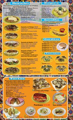 Menu photo 5 Fritangas Mexican Restaurant Denver, CO