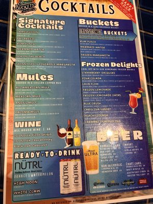 Menu photo 2 Buckets Bar and Grill Myrtle Beach, SC Menu photo 2 Buckets Bar and Grill Myrtle Beach, SC