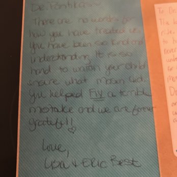 Pontikas Implants & Periodontics - Note from me to Dr. Pontikas - Periodontists Near Me - Phoenix, Arizona Pontikas Implants & Periodontics - Note from me to Dr. Pontikas - Periodontists Near Me - Phoenix, Arizona