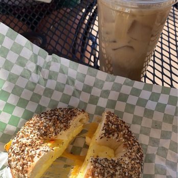 Back East Bagels - Breakfast Egg and Cheese on everything bagel - Bagels Near Me - Tempe, Arizona Back East Bagels - Breakfast Egg and Cheese on everything bagel - Bagels Near Me - Tempe, Arizona