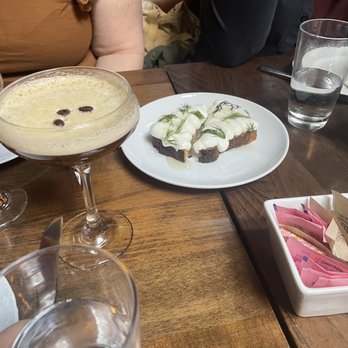 Alice Restaurant - Espeesso martini and ricotta toast - Italian Near Me - New York, New York Alice Restaurant - Espeesso martini and ricotta toast - Italian Near Me - New York, New York