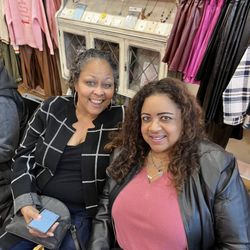 The Colette Collection - My friend Connie and me at a fashion show in the boutique