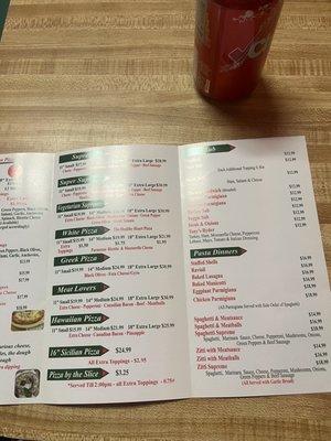 Menu photo 3 Tony's Pizza Saint Augustine, FL