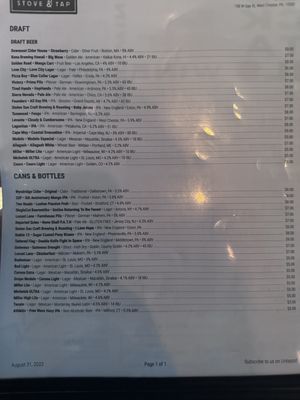 Menu photo 4 Stove and Tap West Chester, PA Menu photo 4 Stove and Tap West Chester, PA