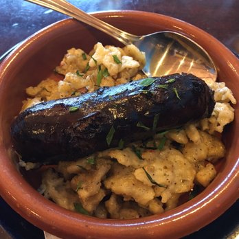 Solea Restaurant & Tapas Bar - Black sausage and spatzel - Tapas Bars Near Me - Waltham, Massachusetts
