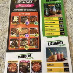 Sabor De Acayucan - Menu backside