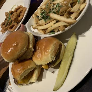 Yard House - Classic Sliders with garlic fries - New American Near Me - San Jose, California Yard House - Classic Sliders with garlic fries - New American Near Me - San Jose, California