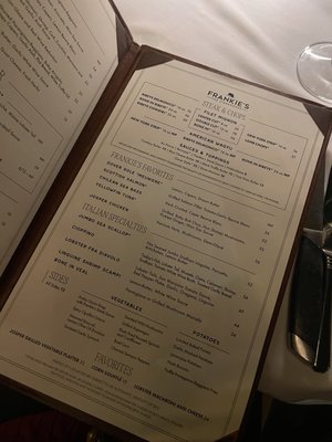 Menu photo 1 Frankie's The Steakhouse Duluth, GA Menu photo 1 Frankie's The Steakhouse Duluth, GA