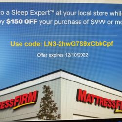 Mattress Firm Auburn - Extra $150 off coupon