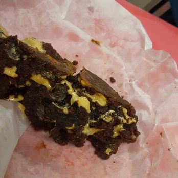 Levain Bakery - Upper East Side, NYC - Inside of dark chocolate peanut butter chip - Bakeries Near Me - New York, New York