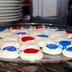 Village Bakery - My red, white & blue thumbprint cookies :)