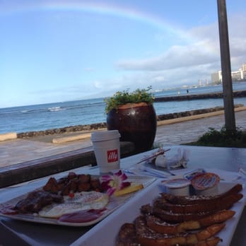 Barefoot Beach Cafe - The only positive thing about this cafe is the view ... - Breakfast & Brunch Near Me - Honolulu, Hawaii