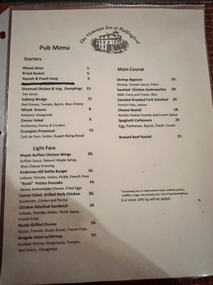 Menu photo 2 Victorian Inn At Wallingford Wallingford, VT Menu photo 2 Victorian Inn At Wallingford Wallingford, VT