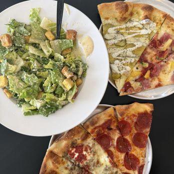Jersey Slice - 2- two sliced combos and a Caesar salad. - Pizza Near Me - St. Augustine, Florida