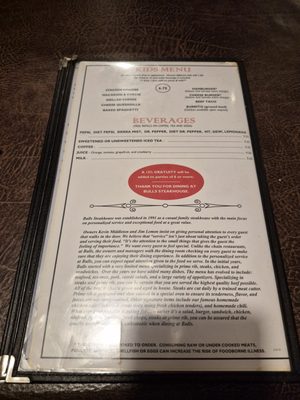 Menu photo 7 Bulls Steakhouse Forest, VA
