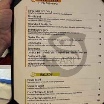 Ari Sushi - Menu 7/30/24 - Sushi Bars Near Me - Des Plaines, Illinois