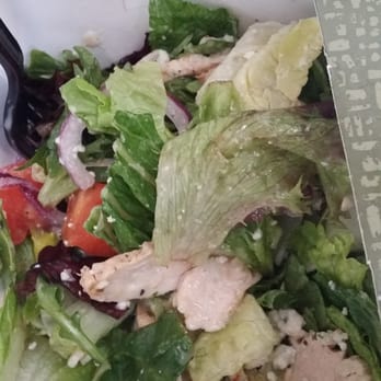 Panera Bread - No Apple crisps on my Fuji apple salad =(. Greens turning slightly brown, no bueno - Sandwiches Near Me - Gillette, New Jersey