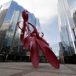 Leadership Square - "Galaxy" was unveiled at Leadership Square on Feb. 8, 1984, it was created by Alexander Liberman.
