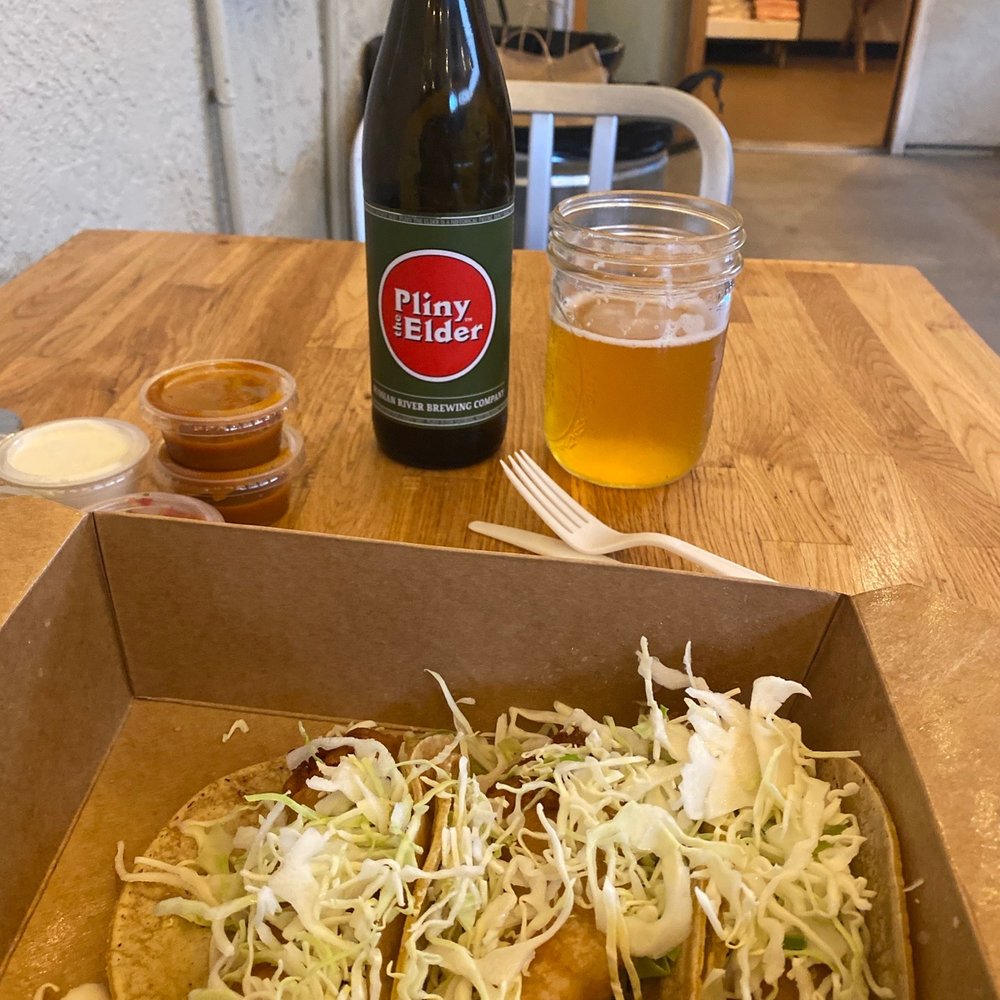 Fish 101 - Fish tacos. The Pliny I snuck in.... - Seafood Near Me - Encinitas, California Fish 101 - Fish tacos. The Pliny I snuck in.... - Seafood Near Me - Encinitas, California