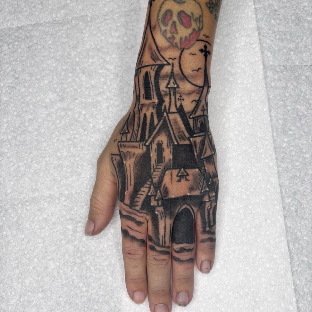 My tattoo I got for my grandpa who passed. It's his custom license plate  from a 66 mustang he restored, image size:1000x1000