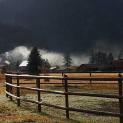 Montana Rock Creek Cabin - The view from the front step of the cabin.