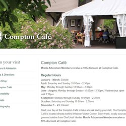Compton Cafe at Morris Arboretum -- Note Seasonal Hours!!!