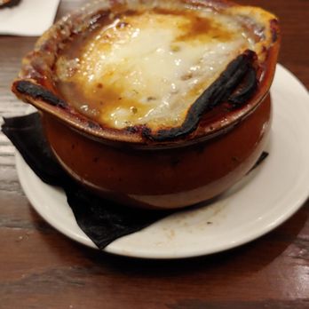 Auburn City Steakhouse - French onion soup...a little too salty. - Steakhouses Near Me - Auburn, Indiana