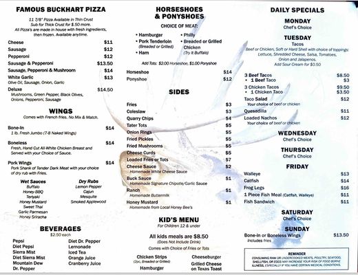 Menu photo 2 Buckhart Tavern Rochester, IL