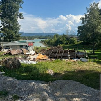 Gibson Land Services - Thus is the before and the down shed i paid for them to clean up - Tree Services Near Me