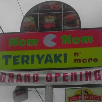 Nom Nom Teriyaki n' More - Sign - Asian Fusion Near Me - Everett, Washington