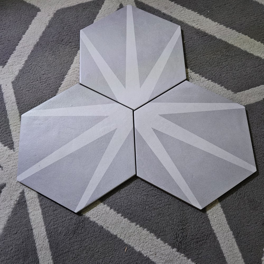 The tile I picked for bath floor. T didn't see this at Home Depot