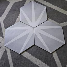 The tile I picked for bath floor. T didn't see this at Home Depot