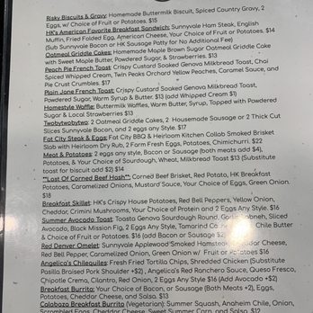 Heirloom Kitchen - Front menu - Burgers Near Me - Stockton, California