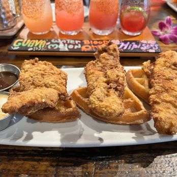 Finney's Crafthouse - Oceanside - CHICKEN & WAFFLE BITES $13 Buttermilk fried chicken, sriracha maple butter - New American Near Me - Oceanside, California Finney's Crafthouse - Oceanside - CHICKEN & WAFFLE BITES $13 Buttermilk fried chicken, sriracha maple butter - New American Near Me - Oceanside, California